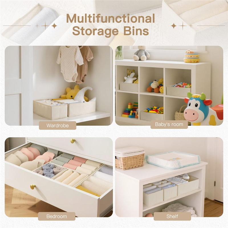 Baby Nursery Organizer - A19F-Drawer Organizer Clothes 14 Pack Dresser