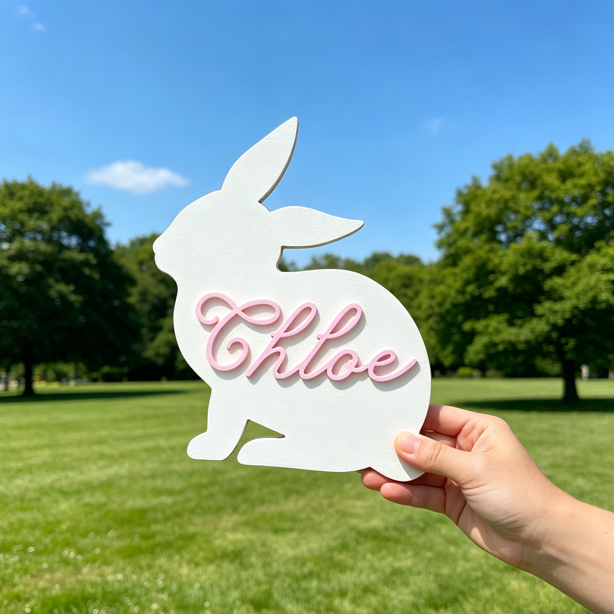 Baby Nursery Diy - 1Pc Custom Cute Bunny Name Wooden