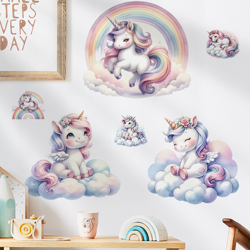 Baby Nursery Ideas Girl - Unicorn Decorative Vinyl Child Wall Stickers