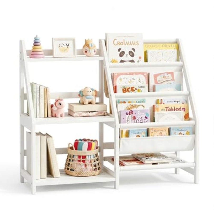 Baby Nursery Shelves - Bookshelf with Storage 3 Tier Toddler
