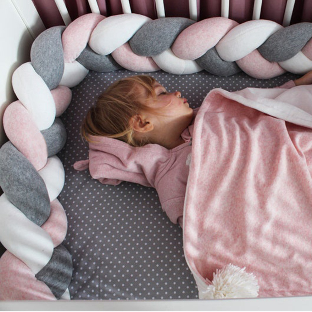 Baby Nursery Pillow - 1M/2M/3M/4M Braid Baby Bed Bumper Infant