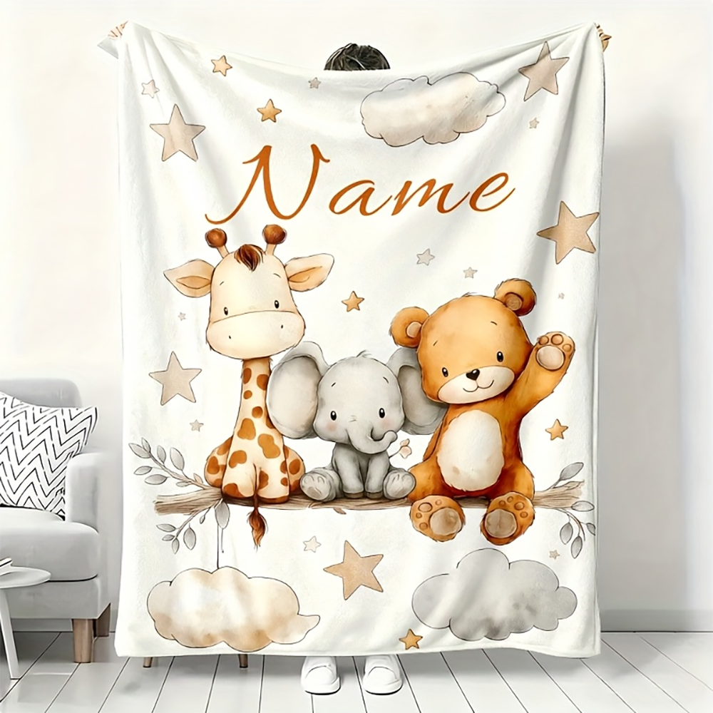 Baby Nursery Hospital - 1pc Personalized Cute Safari Animals Baby