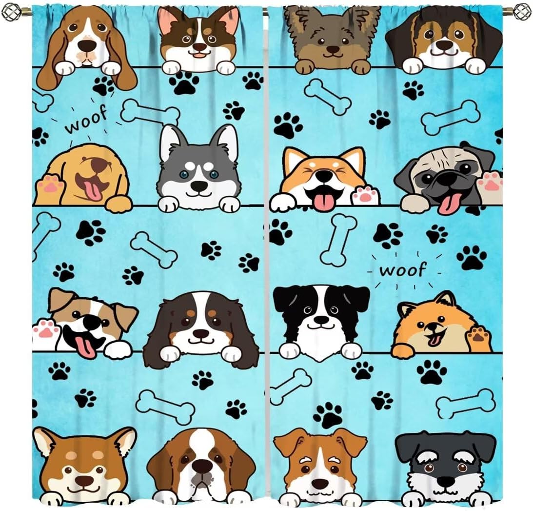 Baby Nursery Youtube - Cute Dog Curtains for Kids Girls