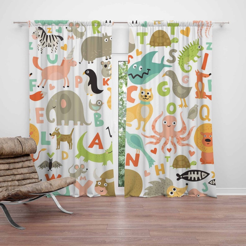 ABC Alphabet Nursery Curtain A – обзор и цена Baby Nursery Youtube