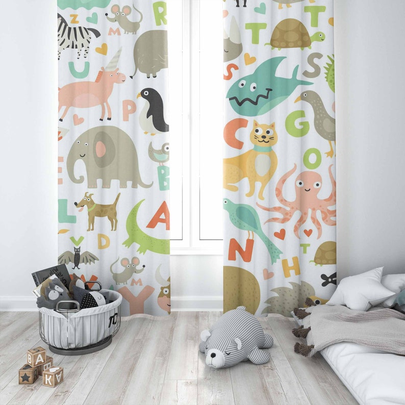 ABC Alphabet Nursery Curtain A – обзор и цена Baby Nursery Youtube