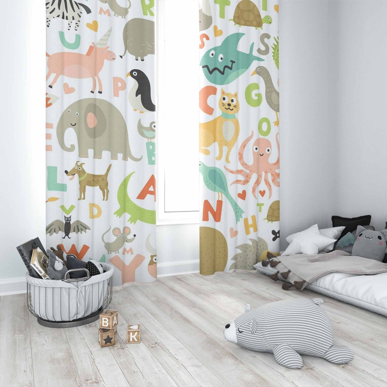 ABC Alphabet Nursery Curtain A – обзор и цена Baby Nursery Youtube