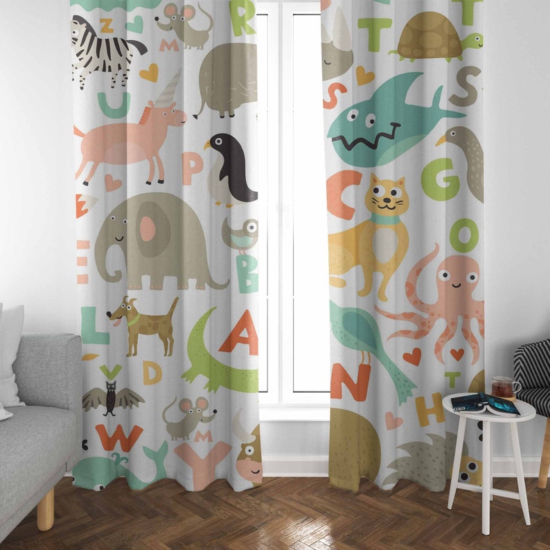 ABC Alphabet Nursery Curtain A – обзор и цена Baby Nursery Youtube