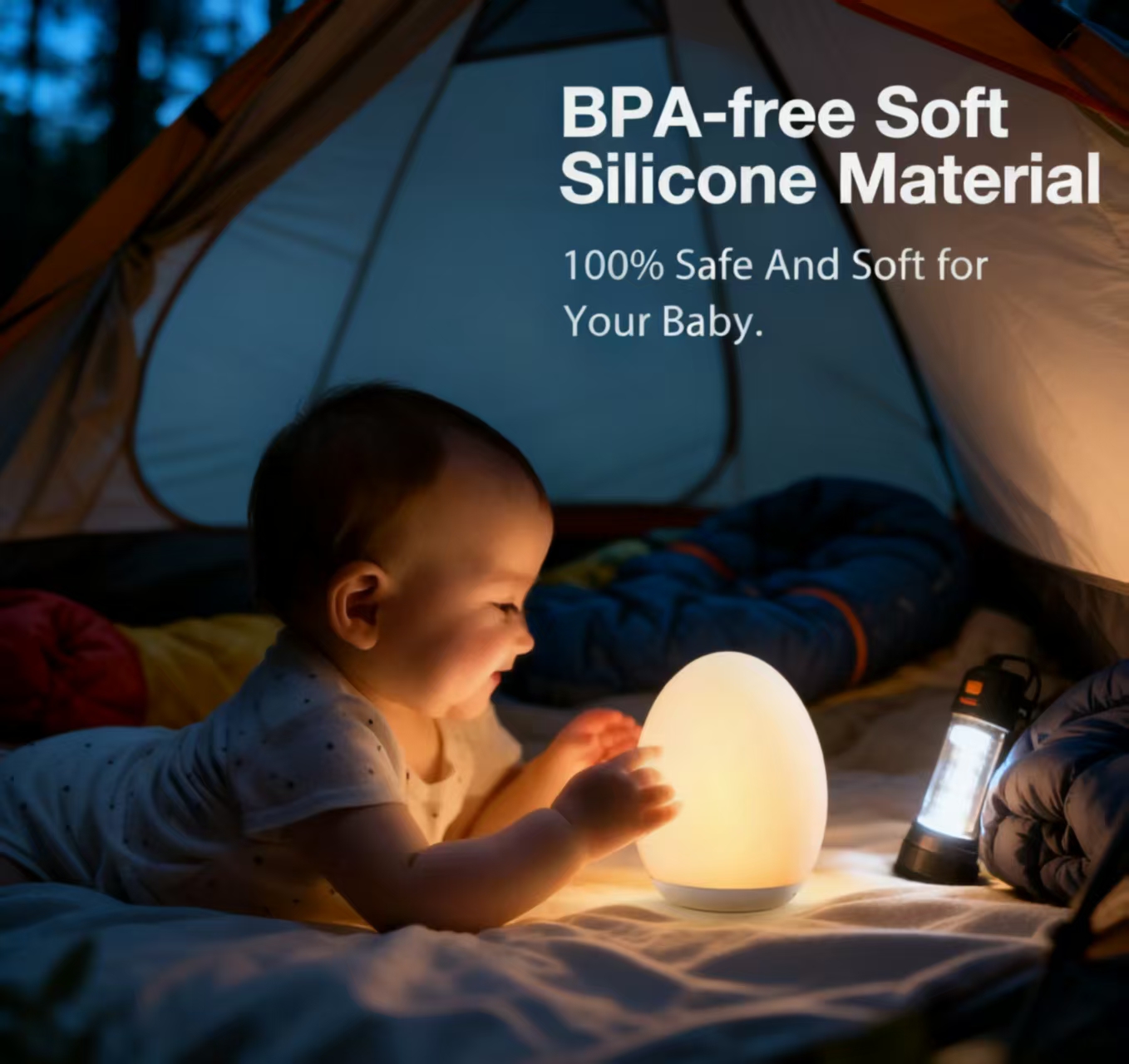 “Egg-Shaped Silicone Night Lig – обзор и цена Baby Nursery Light