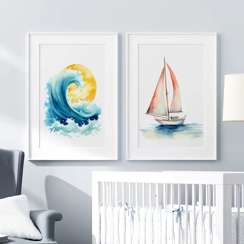 Surf Ocean Themed Nursery Beac – обзор и цена Baby Nursery Themes