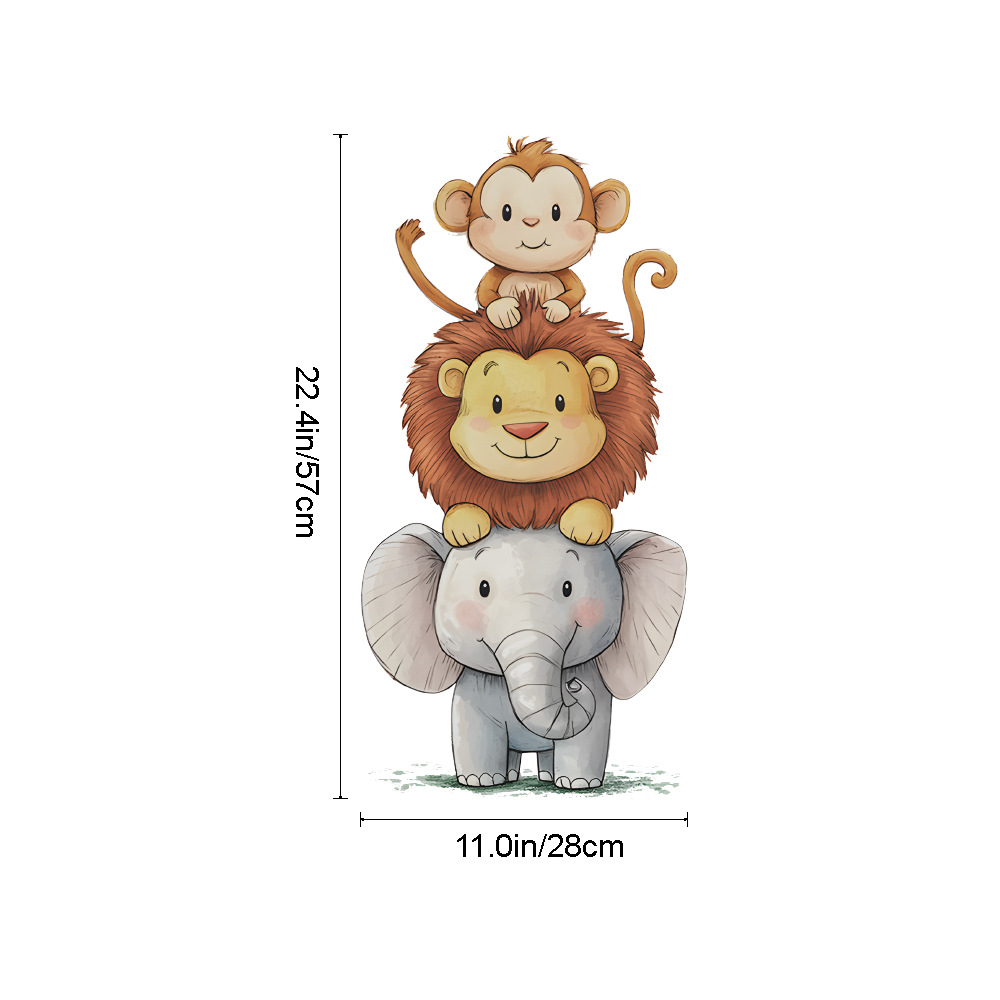 Cute Forest Animals Wall Stick – обзор и цена Baby Nursery Wallpaper