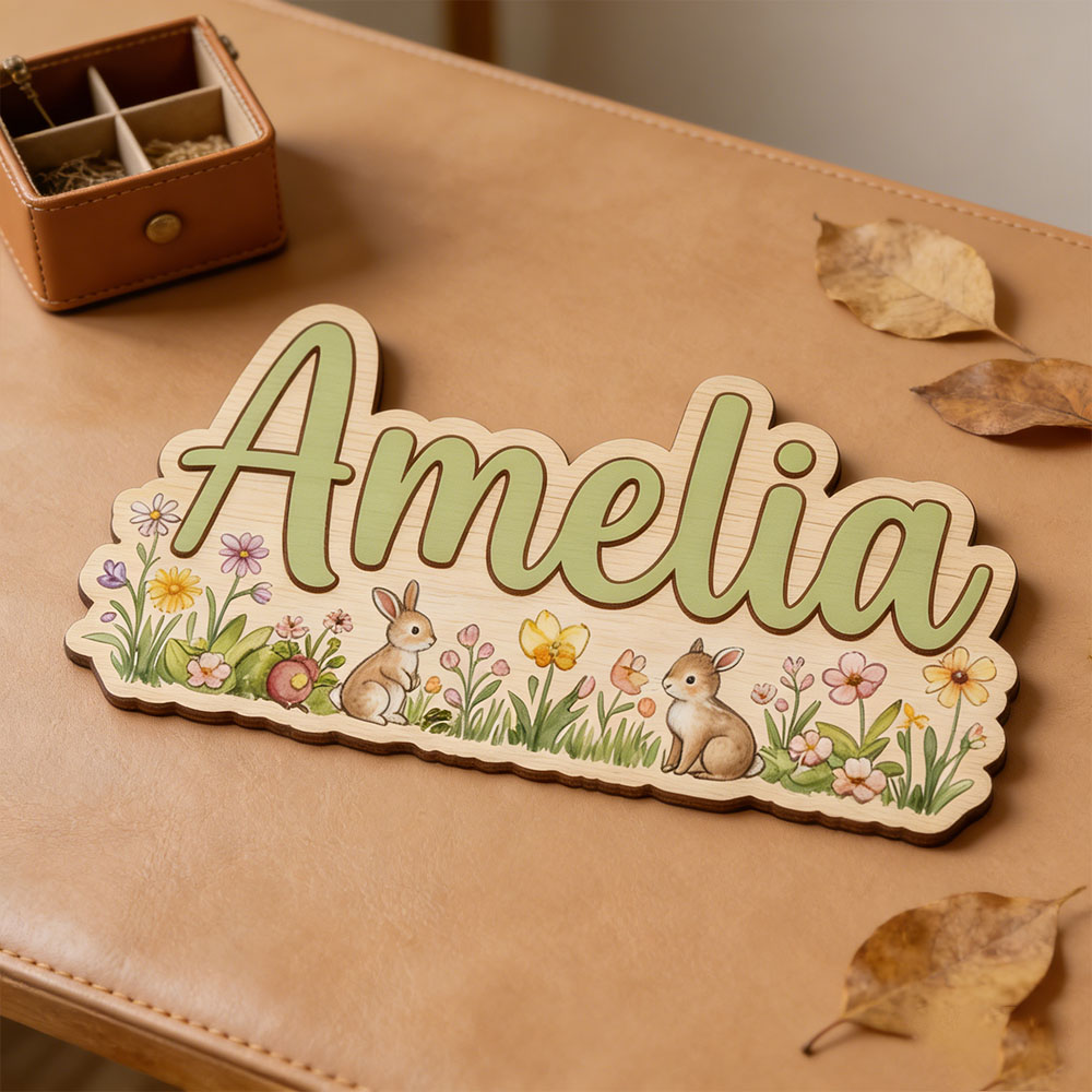 Personalized  'Two Bunnies Wil – обзор и цена Baby Nursery Themes