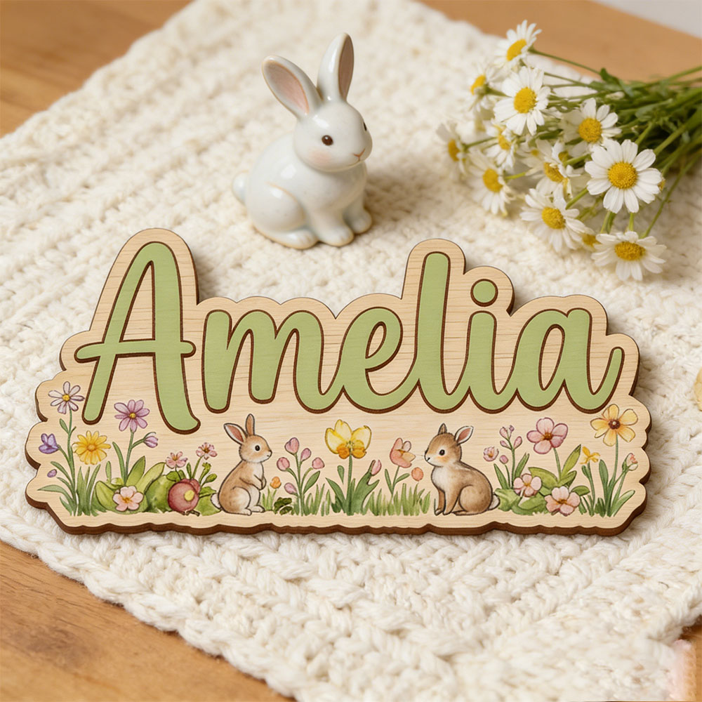 Personalized  'Two Bunnies Wil – обзор и цена Baby Nursery Themes