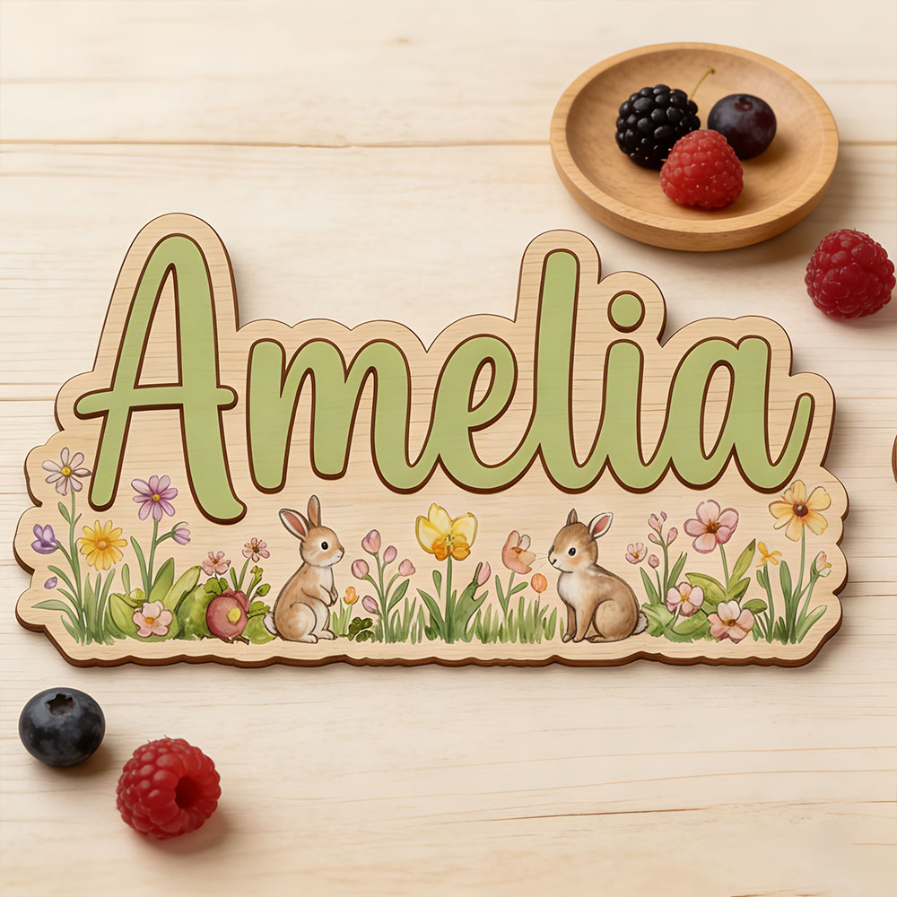 Personalized  'Two Bunnies Wil – обзор и цена Baby Nursery Themes