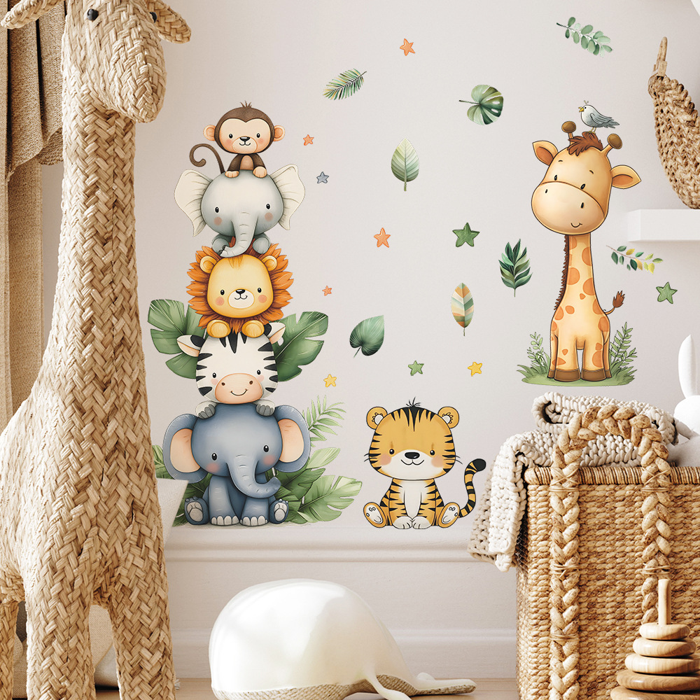 Boho Forest Animals Wall Stick – обзор и цена Baby Nursery Wallpaper