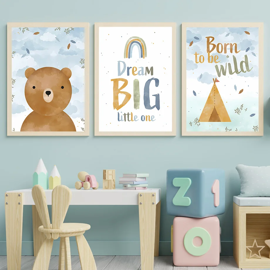 Bear Tent Rainbow Cloud Alphab – обзор и цена Baby Boy Nursery Quotes