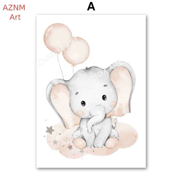 Elephant Balloon Rainbow Moon  – обзор и цена Baby Nursery Pictures