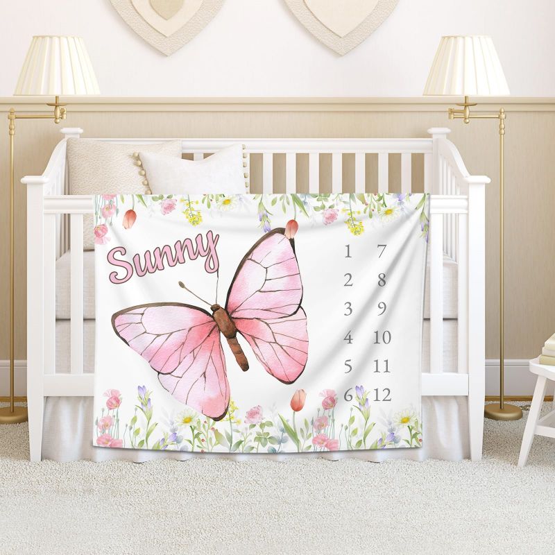 VIKAMA Watercolor Pink Butterf – обзор и цена Baby Nursery Pink