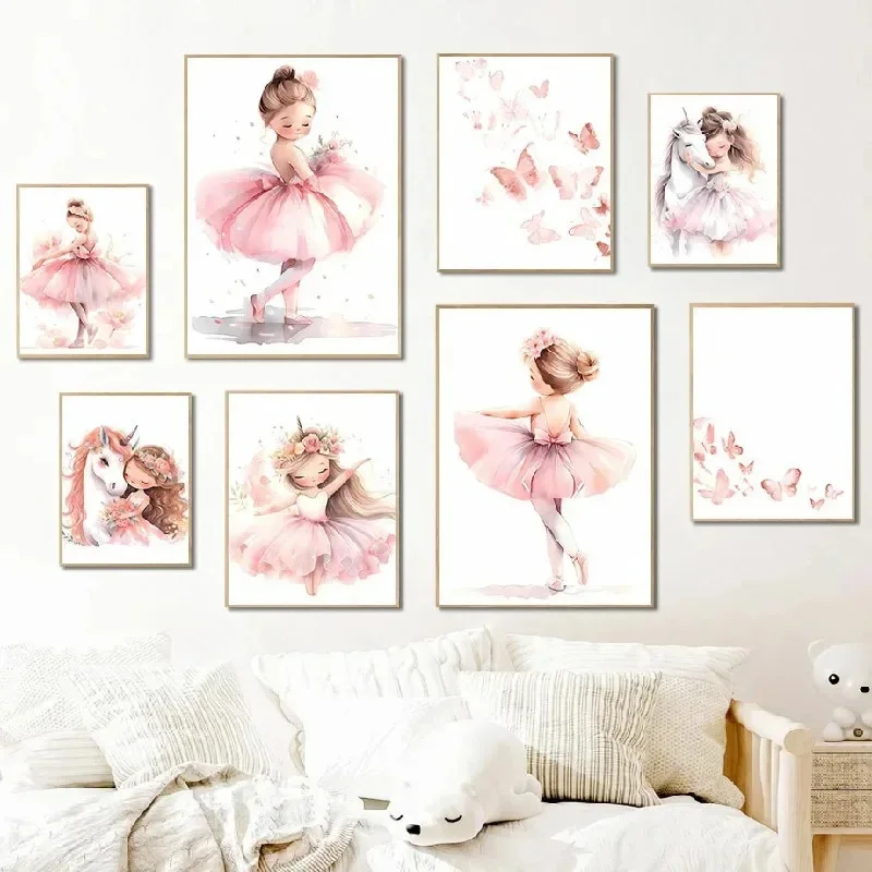 Pink Ballerina Girl Unicorn Bu – обзор и цена Baby Nursery Pink