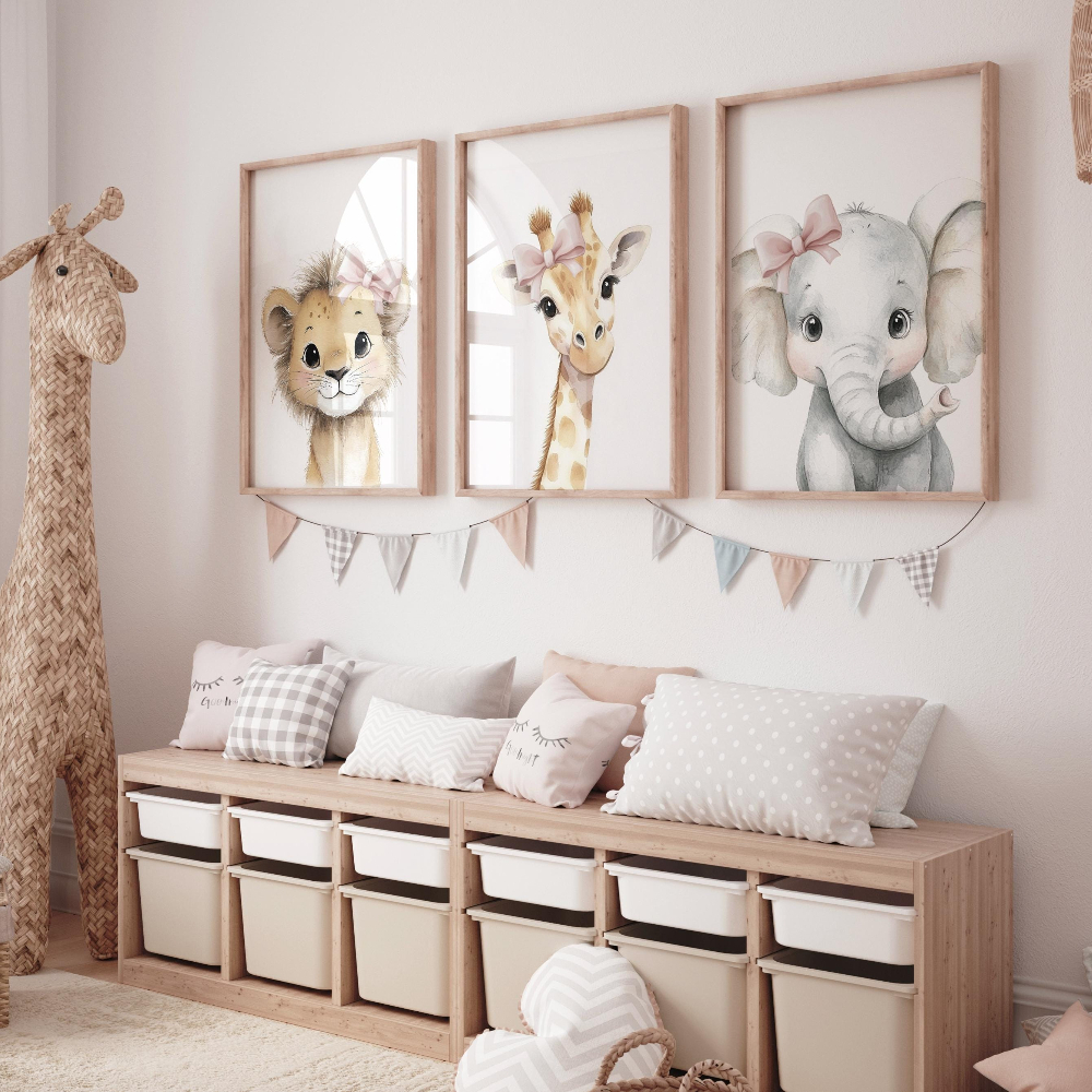 Baby Girl Nursery Wall Art Set – обзор и цена Baby Nursery Pink