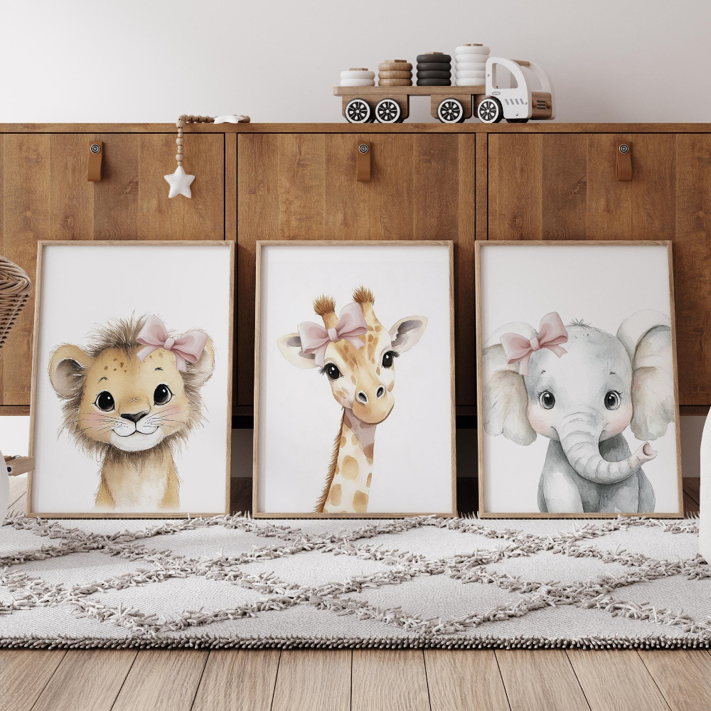 Baby Girl Nursery Wall Art Set – обзор и цена Baby Nursery Pink