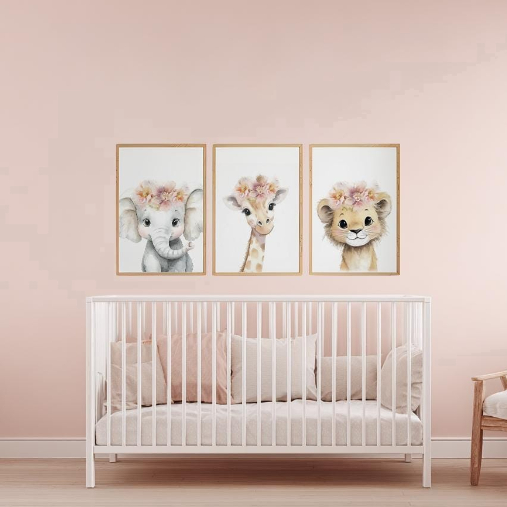 Baby Girl Nursery Wall Art Set – обзор и цена Baby Nursery Pink