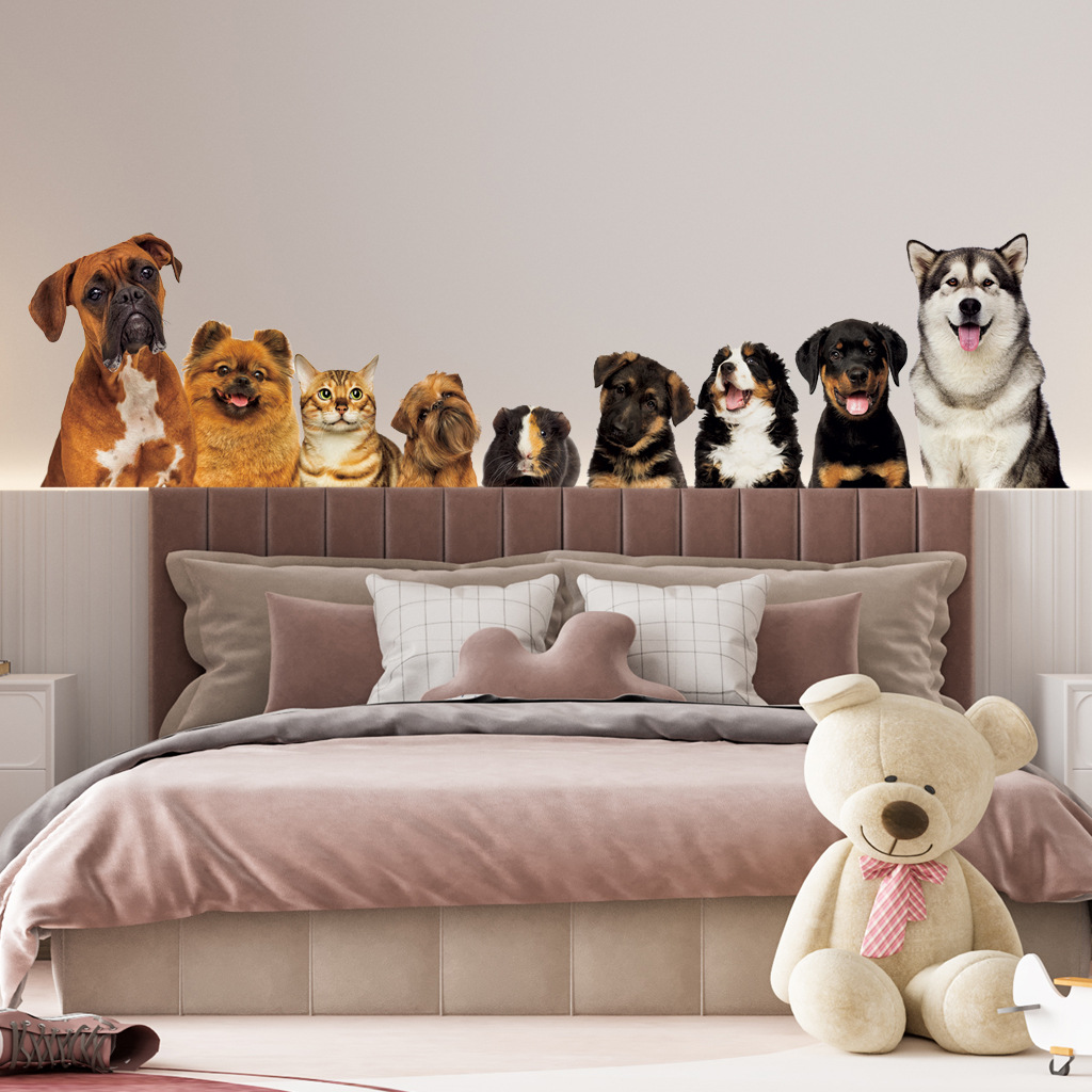 C30# 9 Cute Cats And Dogs Wall – обзор и цена Baby Nursery Wallpaper