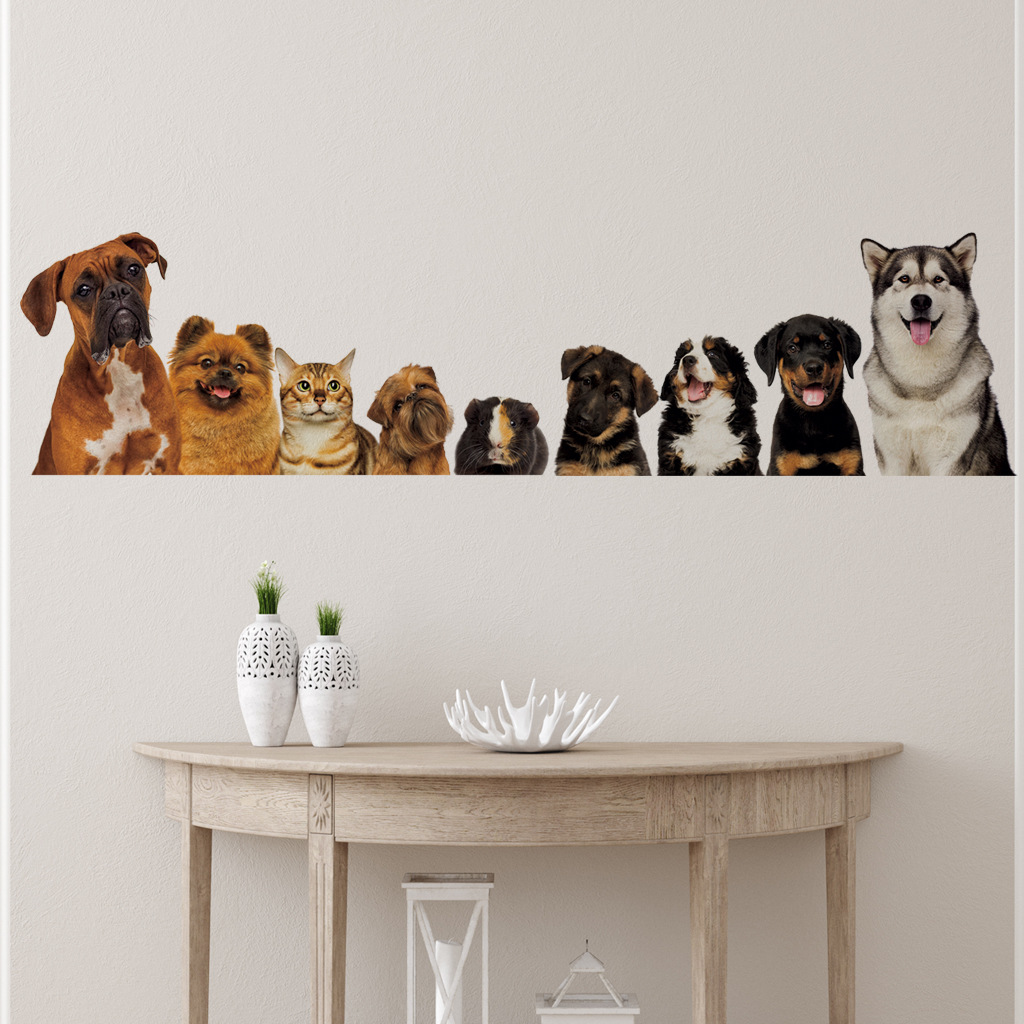 C30# 9 Cute Cats And Dogs Wall – обзор и цена Baby Nursery Wallpaper