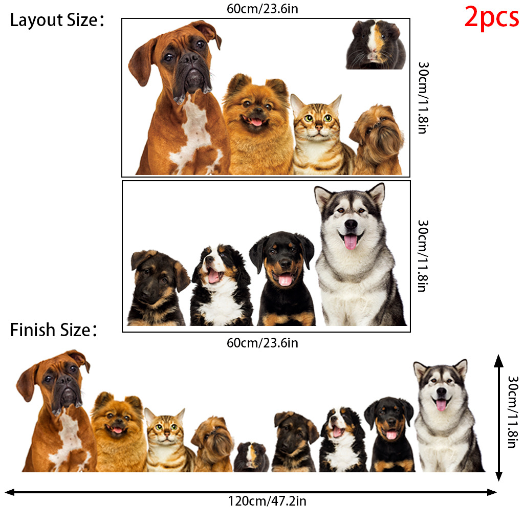 C30# 9 Cute Cats And Dogs Wall – обзор и цена Baby Nursery Wallpaper