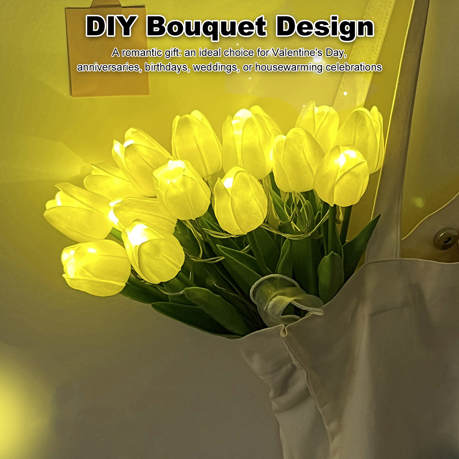 15Pcs Radiant Romantic Tulip L – обзор и цена Baby Nursery Light
