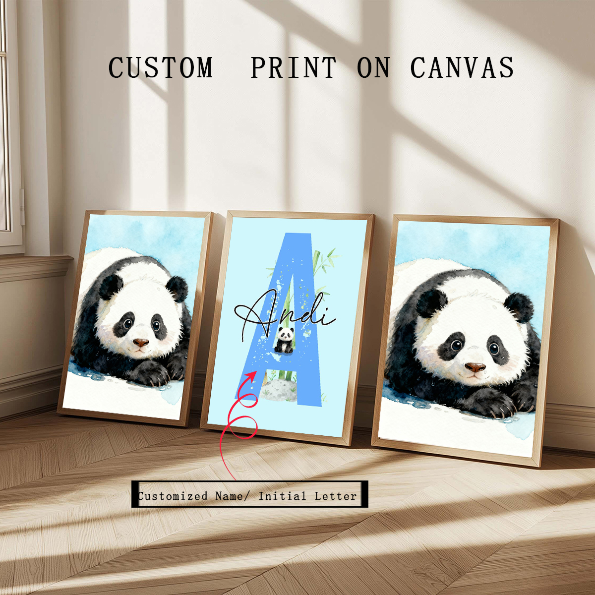 3pcs Personalized Panda Nurser – обзор и цена Baby Nursery Pictures