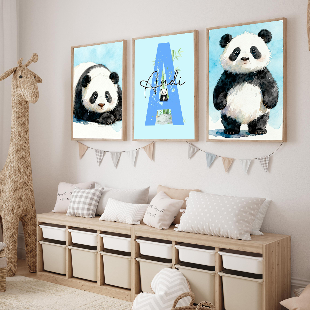 3pcs Personalized Panda Nurser – обзор и цена Baby Nursery Pictures