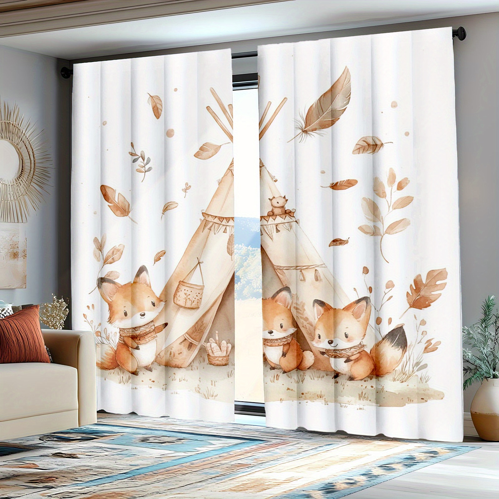 Cute Fox Curtains Teepee Desig – обзор и цена Baby Nursery Youtube