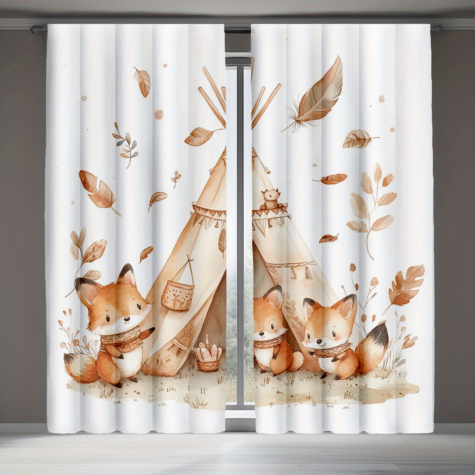 Cute Fox Curtains Teepee Desig – обзор и цена Baby Nursery Youtube