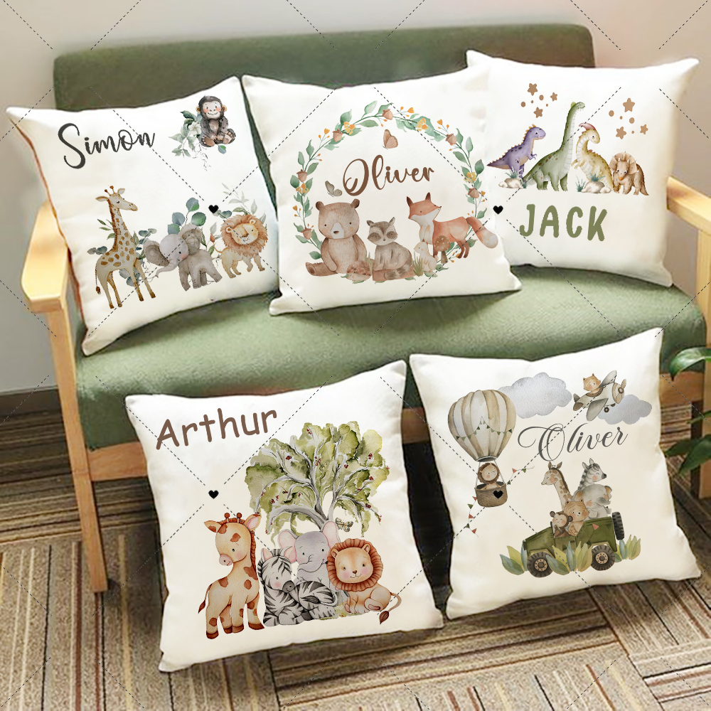 Personalised Woodland Animal P – обзор и цена Baby Nursery Pillow