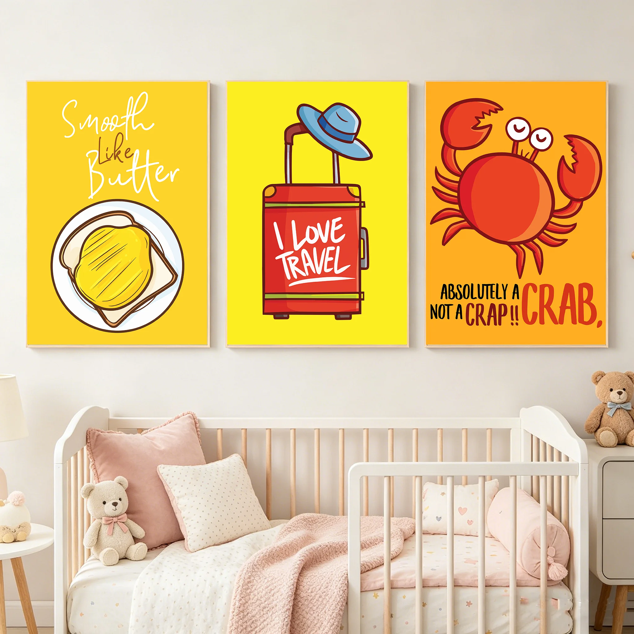 1pc frameless Cartoon Nursery  – обзор и цена Baby Boy Nursery Quotes