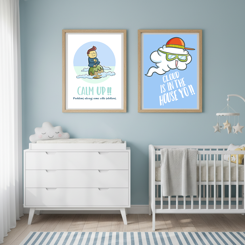 1pc frameless Cartoon Nursery  – обзор и цена Baby Boy Nursery Quotes