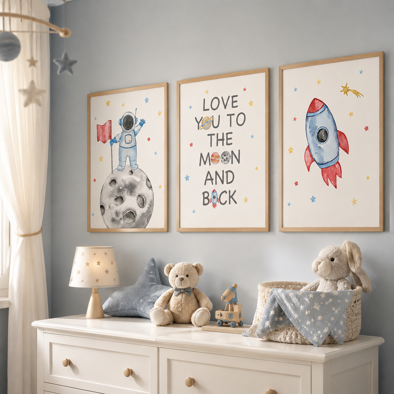Nursery Wall Art Space Astrona – обзор и цена Baby Boy Nursery Quotes
