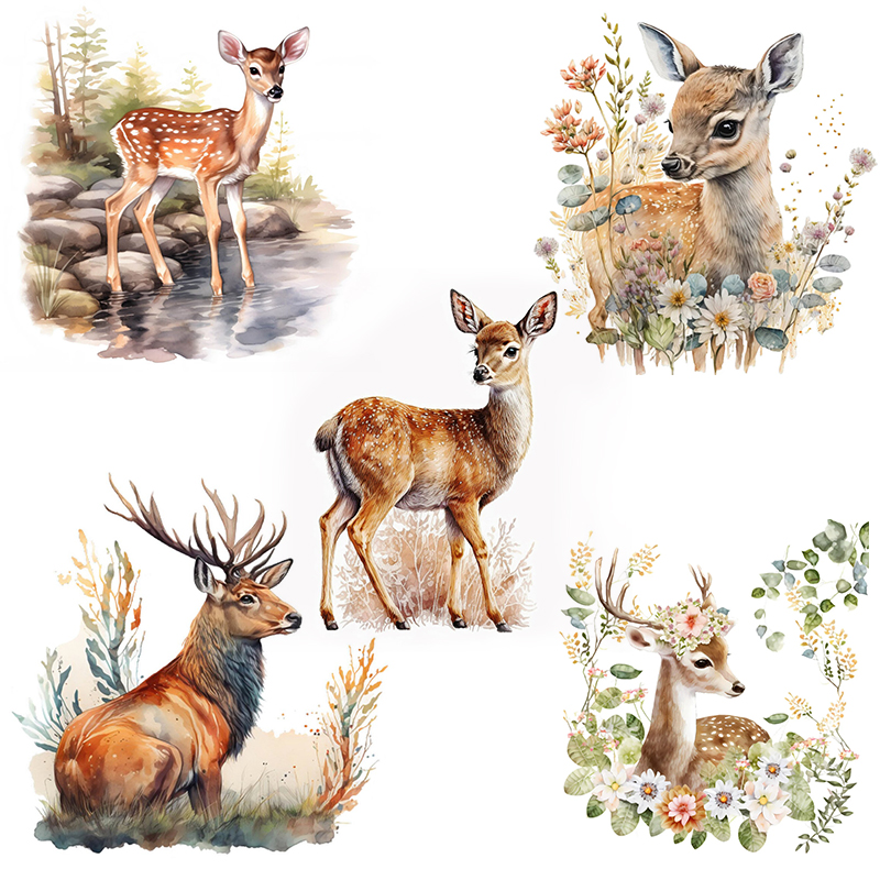 C400#Cute Deer Wall Sticker Ki – обзор и цена Baby Nursery Wallpaper