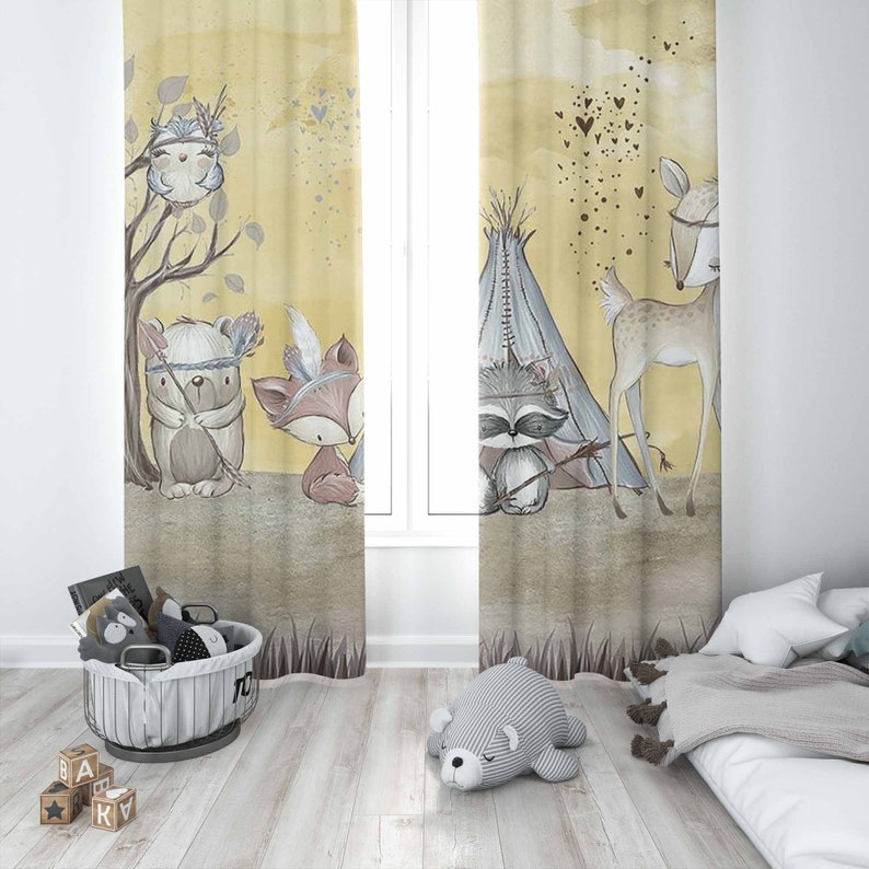 Boho Animals Nursery Curtain W – обзор и цена Baby Nursery Youtube