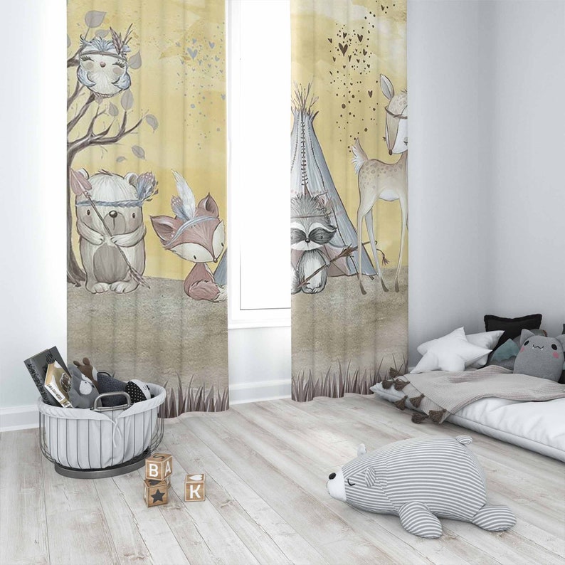 Boho Animals Nursery Curtain W – обзор и цена Baby Nursery Youtube