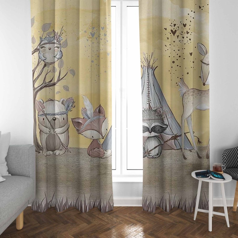 Boho Animals Nursery Curtain W – обзор и цена Baby Nursery Youtube