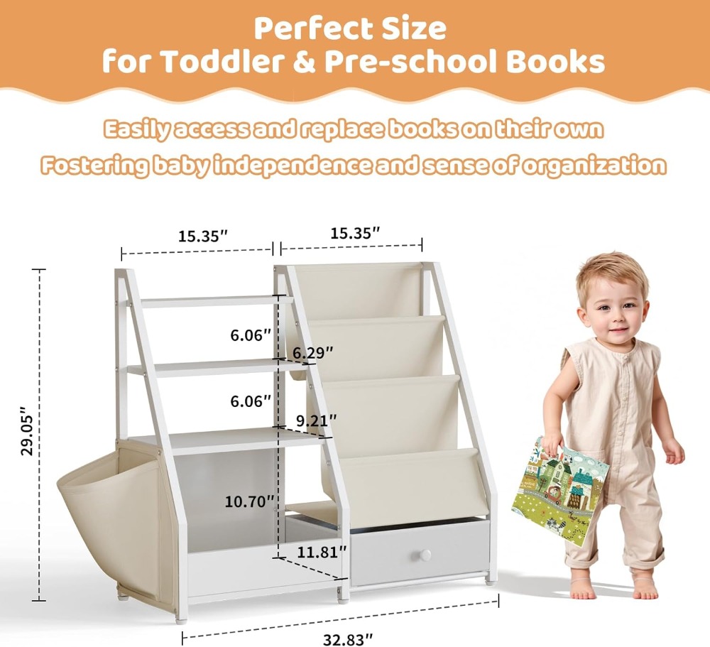 Kids Bookshelf and Toy Storage – обзор и цена Baby Nursery Shelves