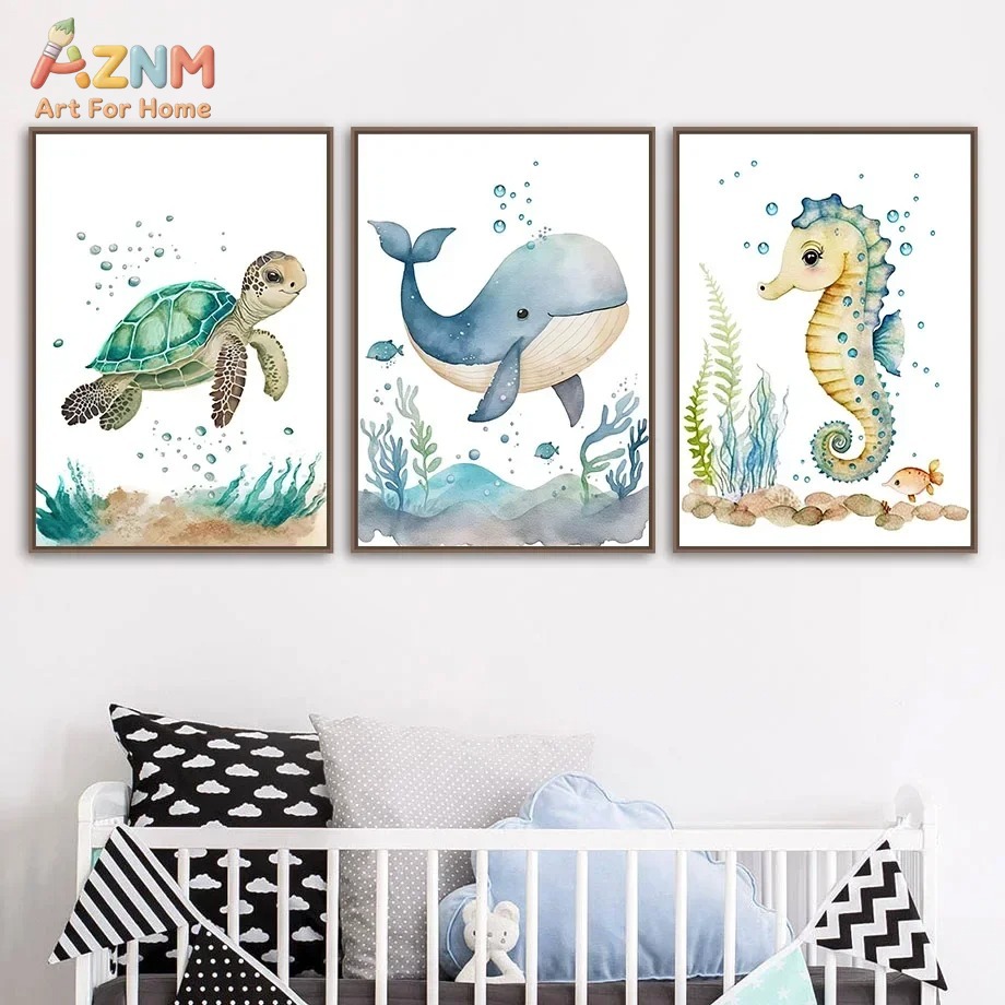 Cute Whale Sea Horse Octopus C – обзор и цена Baby Nursery Pictures