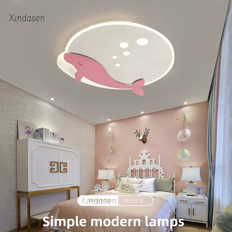 Kids Room Ceiling Light Whale  – обзор и цена Baby Nursery Pink