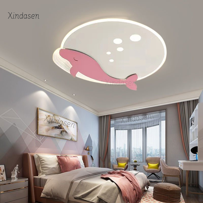 Kids Room Ceiling Light Whale  – обзор и цена Baby Nursery Pink
