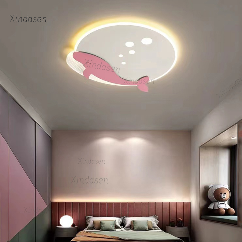 Kids Room Ceiling Light Whale  – обзор и цена Baby Nursery Pink