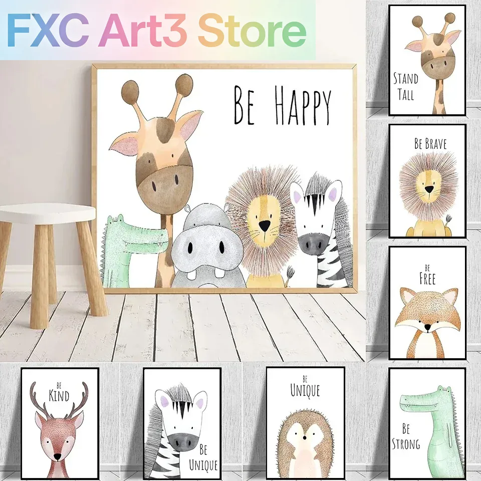 1pc frameless,Baby Lion Zebra  – обзор и цена Baby Nursery Elephant