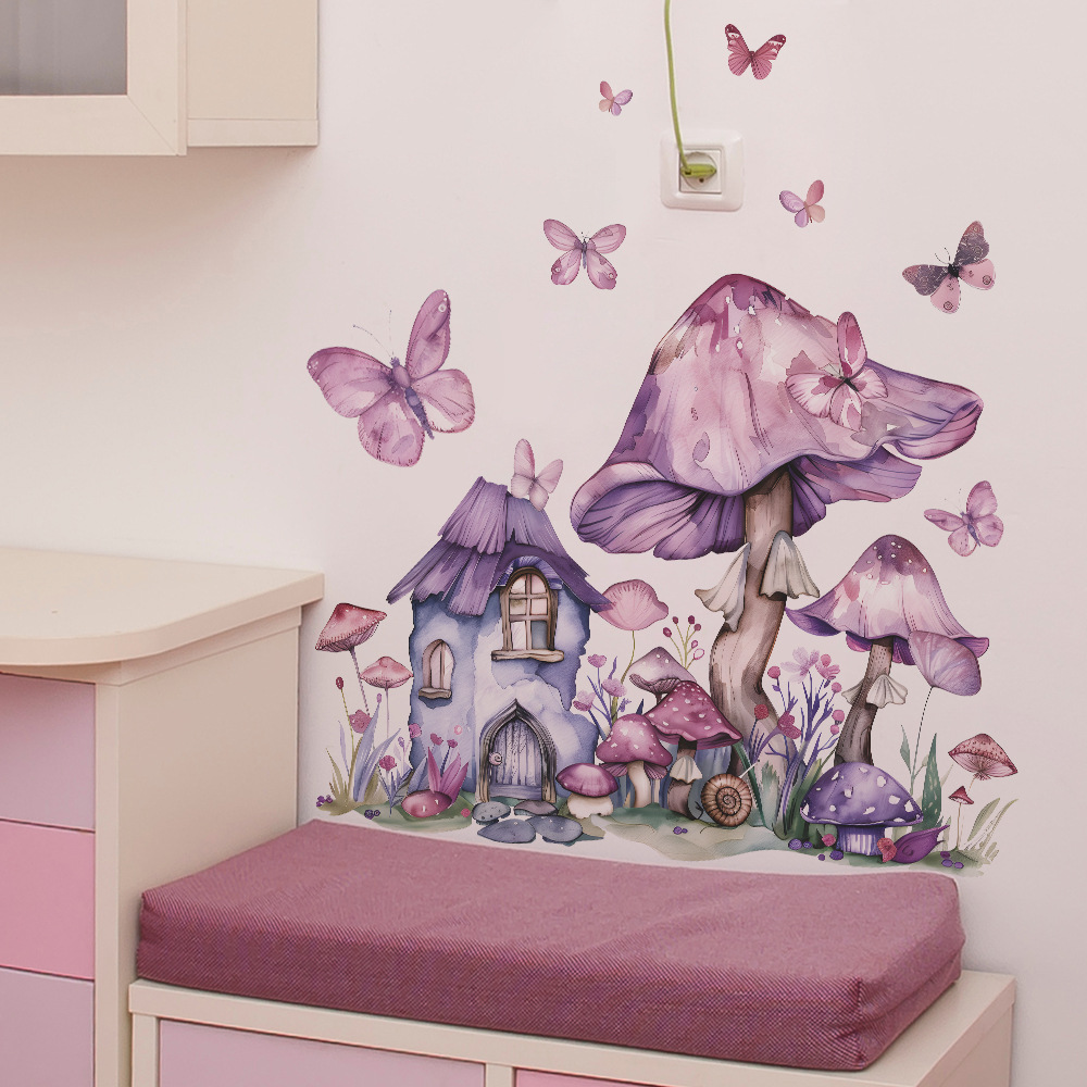 Mushroom Vinyl Child Wall Stic – обзор и цена Baby Nursery Ideas Girl