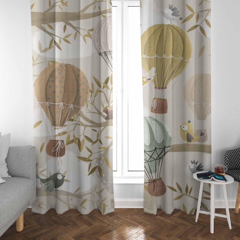Hot Air Balloon Curtains Bird  – обзор и цена Baby Nursery Youtube