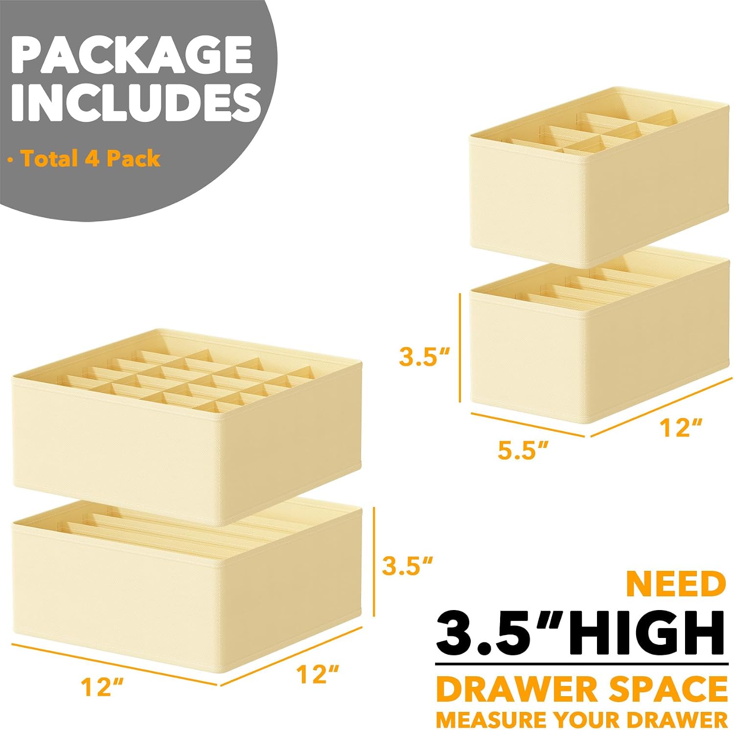 Drawer Organizer 4 Pack with D – обзор и цена Baby Nursery Organizer